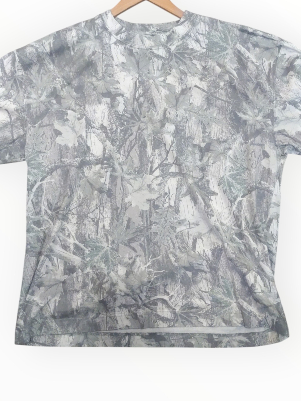 Hollister Heavyweight Boxy Fit Size L Gray Camouflage Short Sleeve